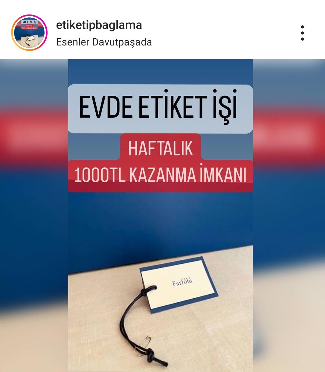 EVLERE ETİKET İŞİ ESENLER DAVUTPAŞA MAHALLESİ